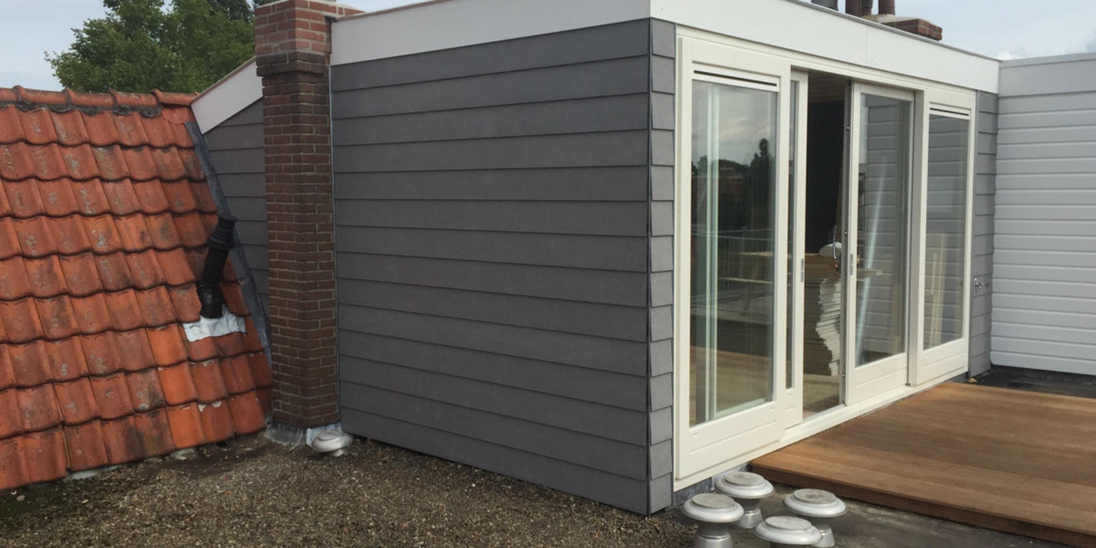 dakopbouw hout plaatsen